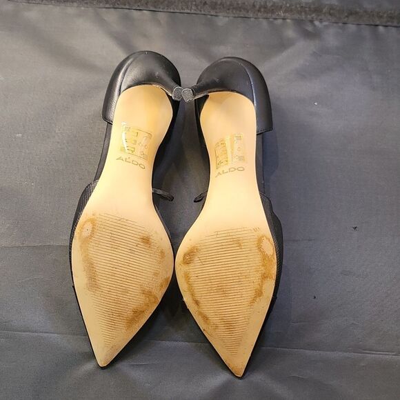 ALDO MOONGLOW HIGH HEELED D'ORSAY PUMPS WITH POINTED TOE AND STILETTO HEEL G1 - Picture 11 of 15